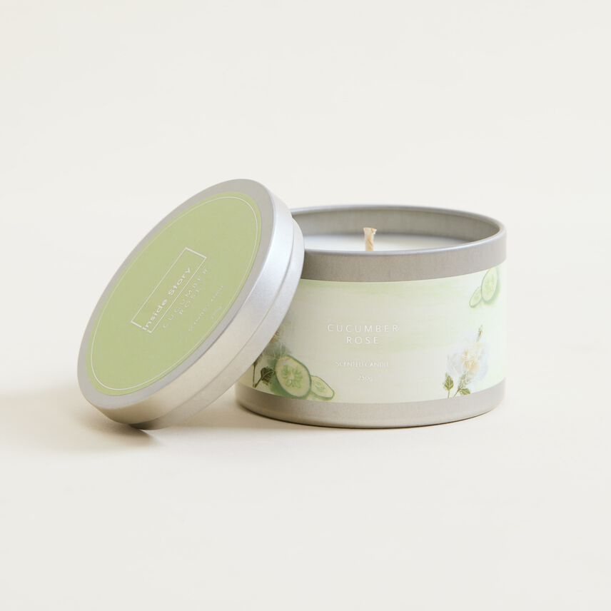 Cucumber Rose Tin Candle 